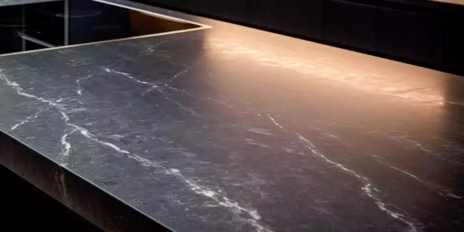 Black Quartz Kitchen Countertops