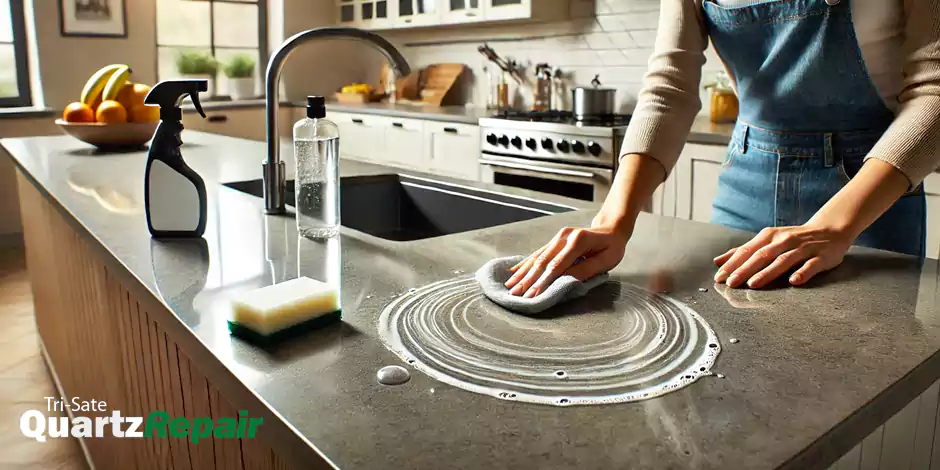 Water Rings Quartz Countertops